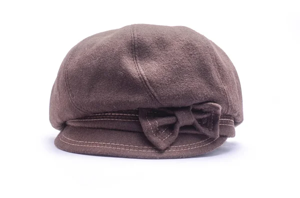 Bonnet de newsboy femme isolé sur blanc — Photo