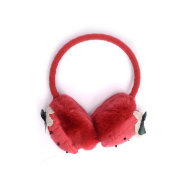 ped sıcak kulaklıklar üzerinde beyaz izole