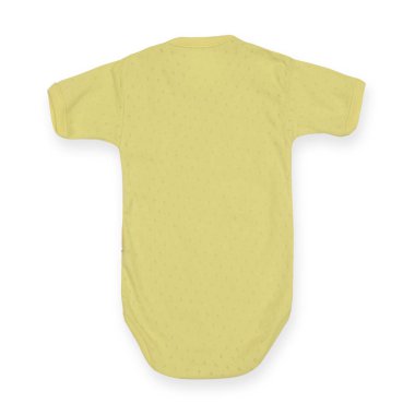 Beyaz arka plan üzerinde Göl kenarında desenli bebek elbise