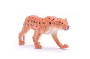 beyaz izole leopar oyuncak