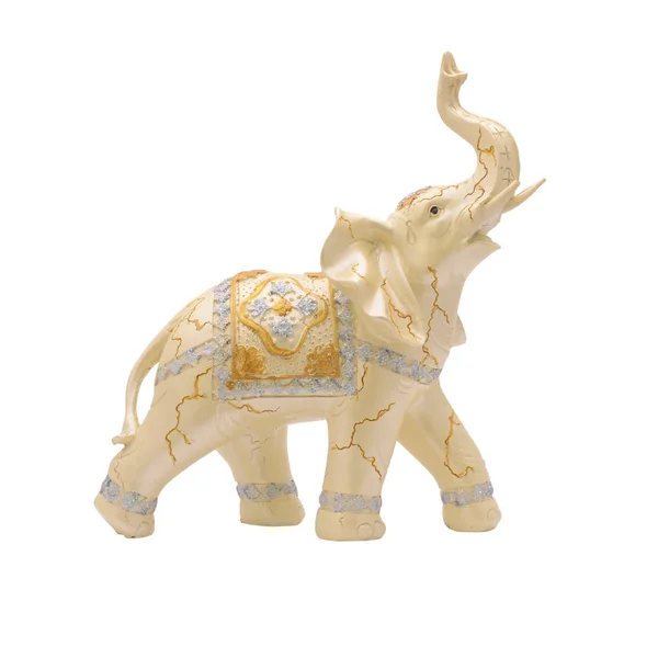 Figurine an elephant isolated on white — Stock Photo, Image