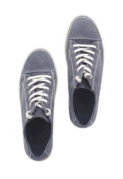 Fiatal pár cipő kék, elöl — Stock Fotó