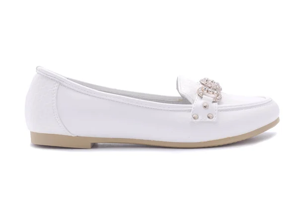 Mocasín blanco aislado en blanco — Foto de Stock