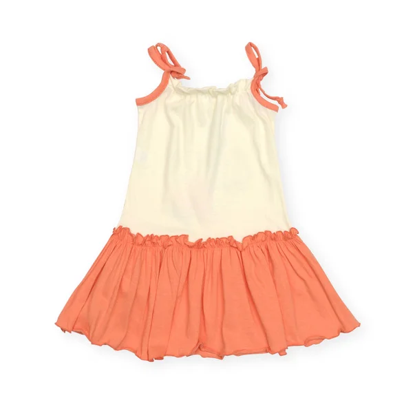 Children's summer dress isolated on white — Stock Photo, Image