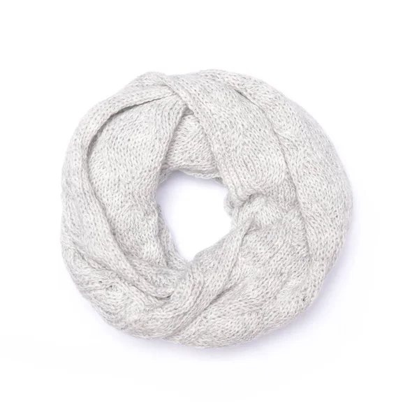 beyaz izole gri yuvarlak eşarp