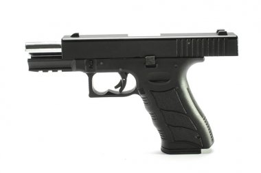 beyaz izole açık kaydıraklı tabanca