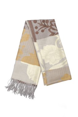 desenli beyaz izole kadın eşarp