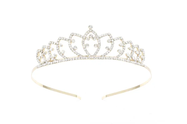 Gold tiara on a white background — Stock Photo, Image