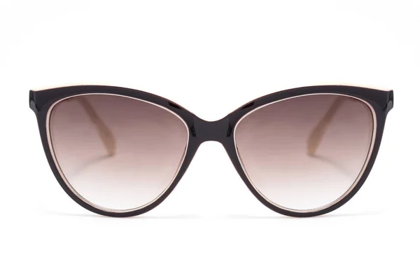 Gafas de sol para mujer con vidrio marrón aislado en blanco — Foto de Stock