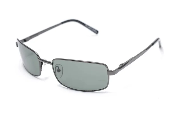 Prostokątne okulary w cienkiej metalowej ramie na białym tle — Zdjęcie stockowe