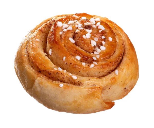 Cinnamon roll on white — Stock Photo, Image