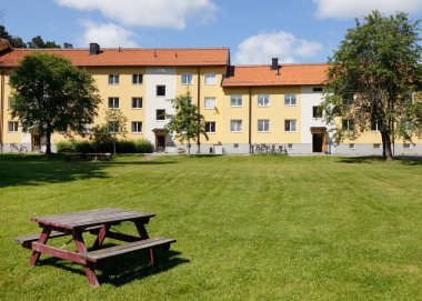 Swedish apatment buildings clipart