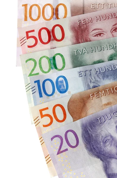 Swedish currency banknotes — Stock Photo, Image