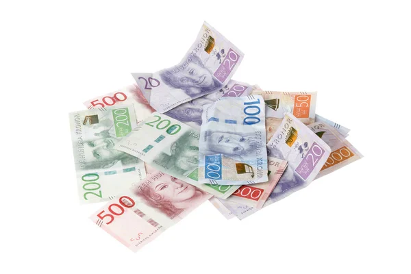 Swedish cash on white — Stock Photo, Image