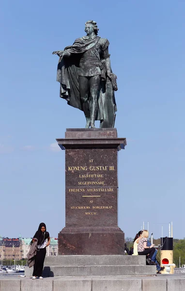 Gustav III heykeli — Stok fotoğraf