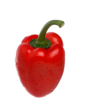 beyaz üzerine kırmızı biber