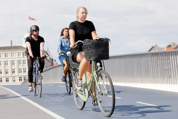 Three bicycle riders — Stock Photo, Image