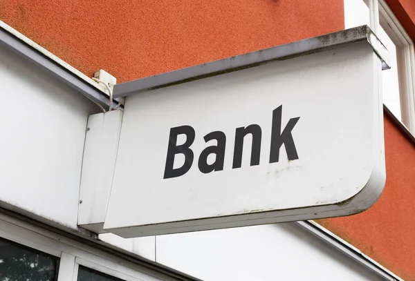 Bank office sign