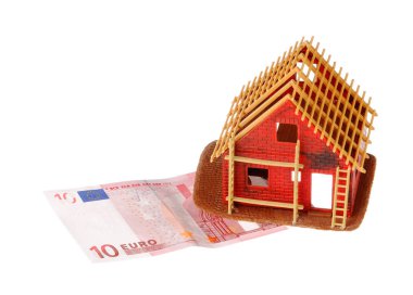 Bir değer taban üzerinde bina Unfinished