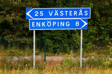 Vasteras ve Enkoping tabelasını