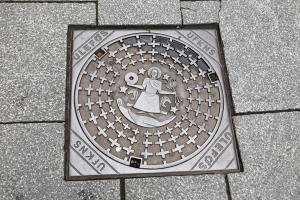Oslo manhole cover — Stock Photo, Image