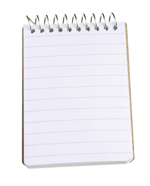 Pequeno caderno isolado em branco — Fotografia de Stock
