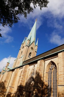 Exterior of the Linkoping Cathedral in Sweden clipart