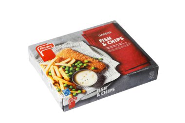 Fish and chips ready meal clipart