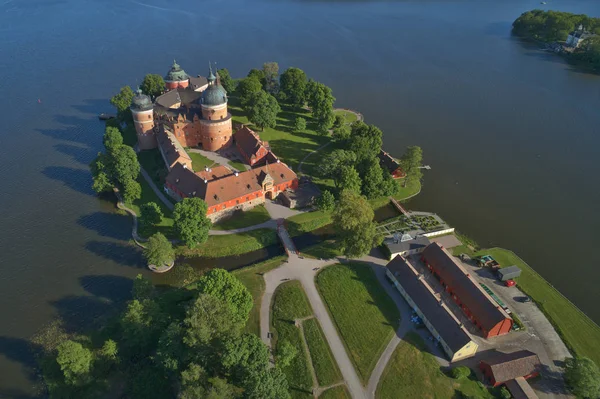 Luftaufnahme des schwedischen Schlosses Gripsholm aus dem 16. Jahrhundert — Stockfoto
