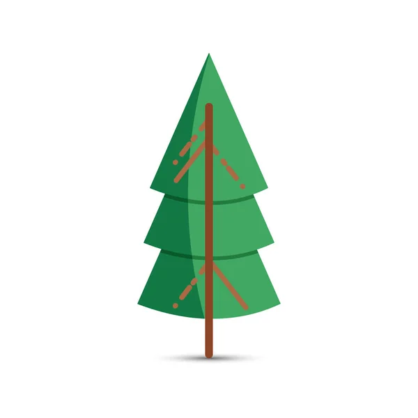 Karikatura strom na bílém pozadí. Prvek pro ekologii nebo logo přírody. Vektorová ilustrace — Stockový vektor