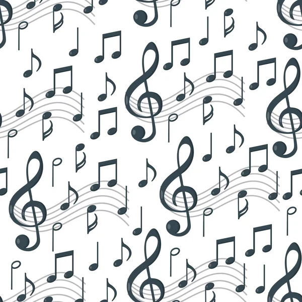 Müzik notaları kusursuz. Arka plan müziği. Vektör illüstrasyonu