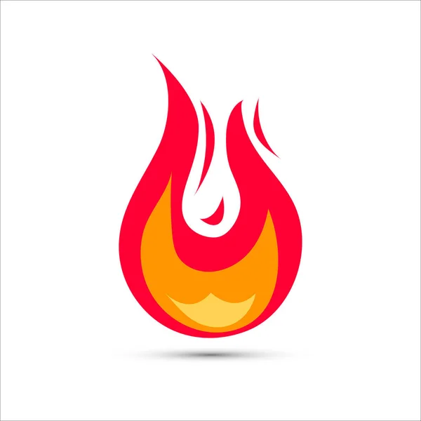Απλή απεικόνιση της φωτιάς σε επίπεδο στυλ. Εικόνα διανύσματος φλόγας φωτιάς — Διανυσματικό Αρχείο