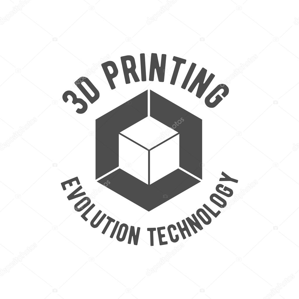 modern 3D printer badge