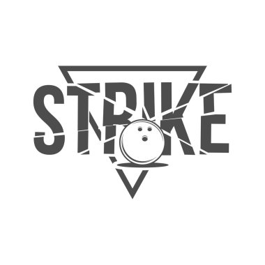 Bowling amblemi, etiket, rozet ve tasarlanmış öğeleri