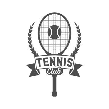 Tenis spor logo, amblem, etiket tasarım öğeleri