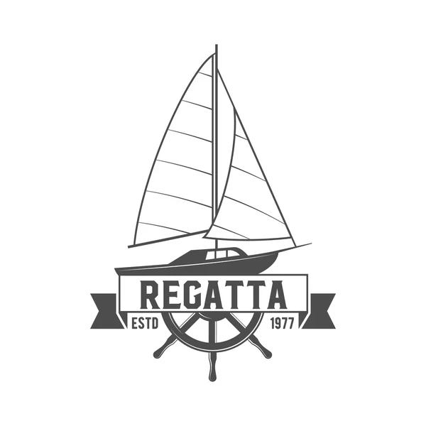 Значок, логотип, лейбл яхт-клуба — стоковый вектор
