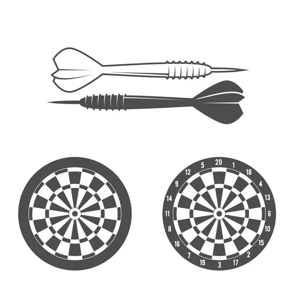 Fléchettes étiquette, badge, logo vectoriel — Image vectorielle