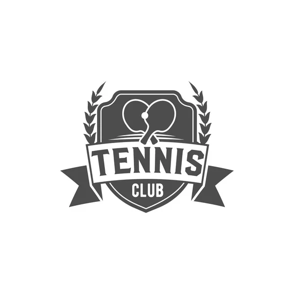 Emblema ping pong, etichetta, distintivo ed elementi progettati — Vettoriale Stock