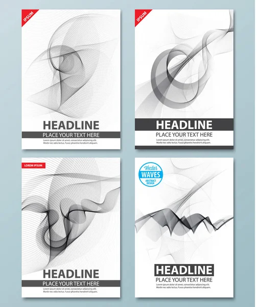 Modern abstract brochure, report or flyer design template — Stock Vector