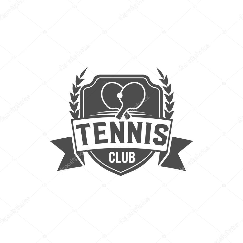 Table tennis ping pong label, logo, badge and design elements. Sport logotype template