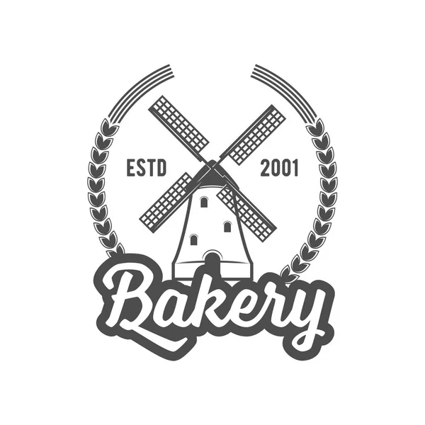 Vintage retro bakery logo badge or label — Stock Vector