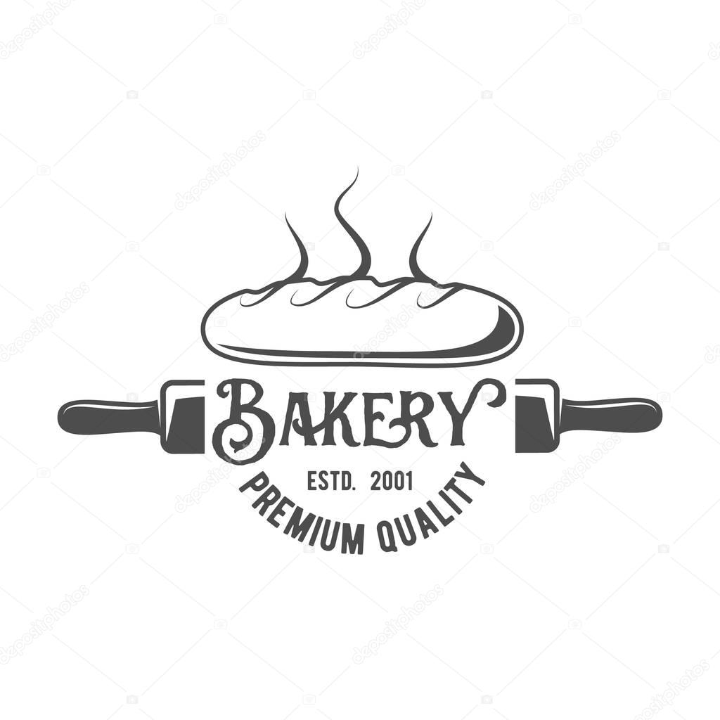 Bakery badge, logo icon modern style vector. Retro logotype and design elements isolated on white background
