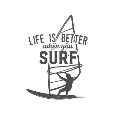 Rüzgar Sörfü retro etiket