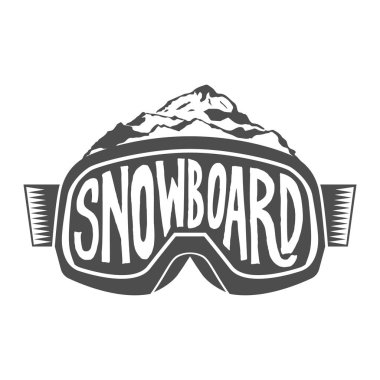 Handdrawn vintage snowboard tırnak