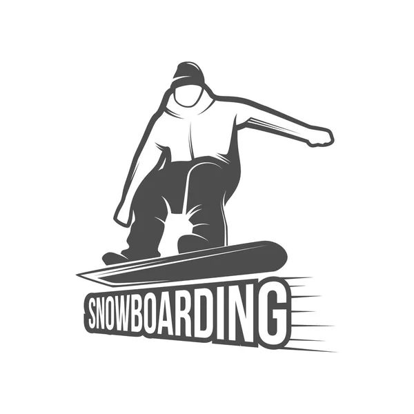 Snowboard rozet ve logo — Stok Vektör