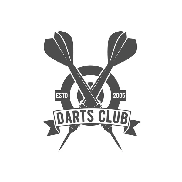 Logotipo club de dardos vintage — Archivo Imágenes Vectoriales