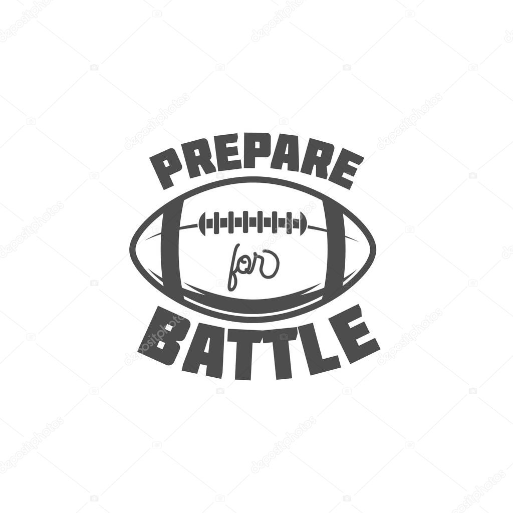American football label, emblem and design element