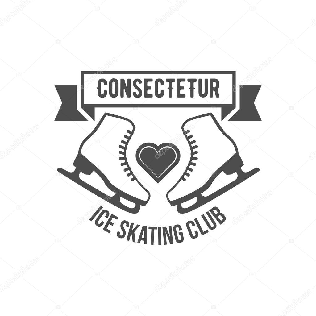 Ice Skate label logotype design