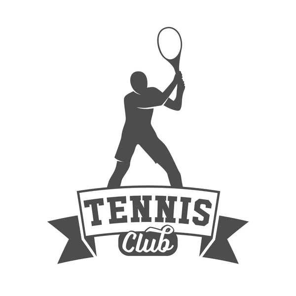 Logo sportivo tennis elemento di design — Vettoriale Stock