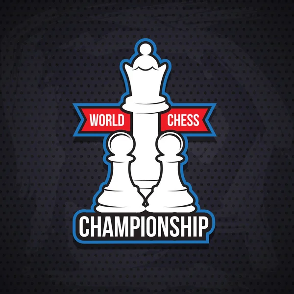 チェスのカップのロゴのテンプレート — ストックベクタ